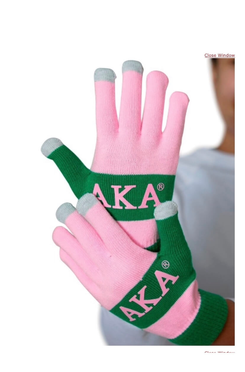 Aka Knit Texting Gloves - Wealthy Belief Women Sorority Apparel